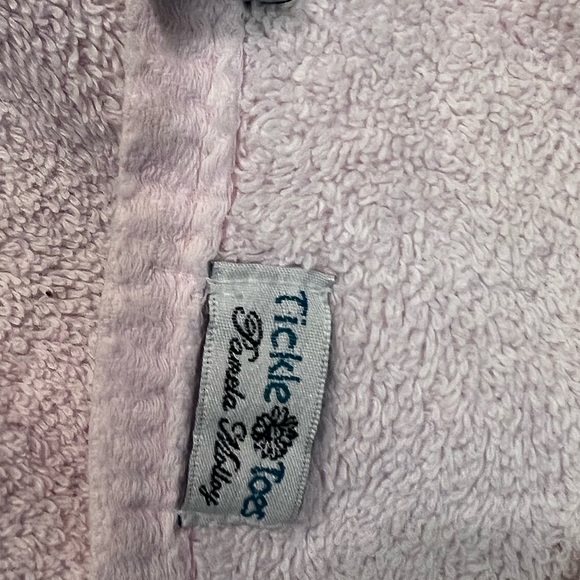TICKLE TOES baby hooded towel with light pink baby girl - Picture 4 of 4